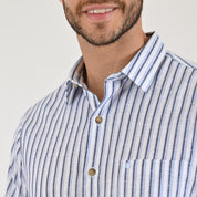 Camisa casual Yale Regular fit Manga corta 7784 Azul Cielo