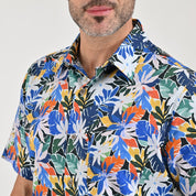 Camisa casual Yale Regular Fit Manga corta 7840 Azul Rey