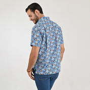 Camisa casual Yale Regular Fir Manga corta 7842 Azul Cielo
