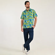 Camisa casual Yale Regular Fit Manga corta 7844 Verde