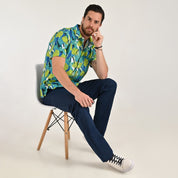 Camisa casual Yale Regular Fit Manga corta 7844 Verde