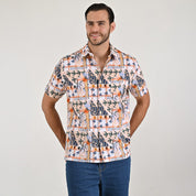 Camisa casual Yale Regular Fit Manga corta 7846 Beige
