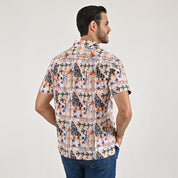 Camisa casual Yale Regular Fit Manga corta 7846 Beige