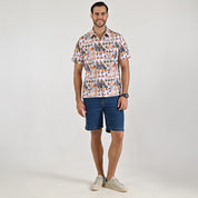 Camisa casual Yale Regular Fit Manga corta 7846 Beige