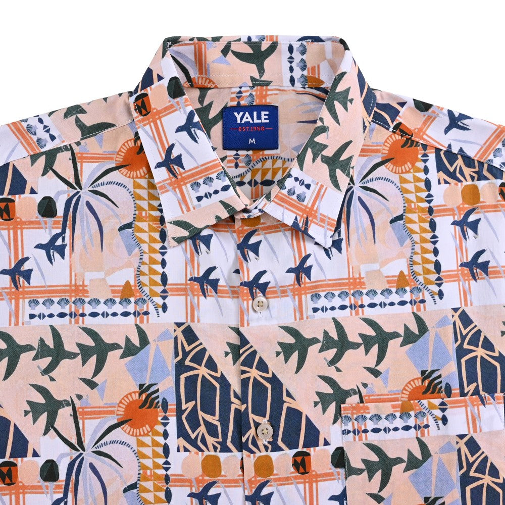 Camisa casual Yale Regular Fit Manga corta 7846 Beige