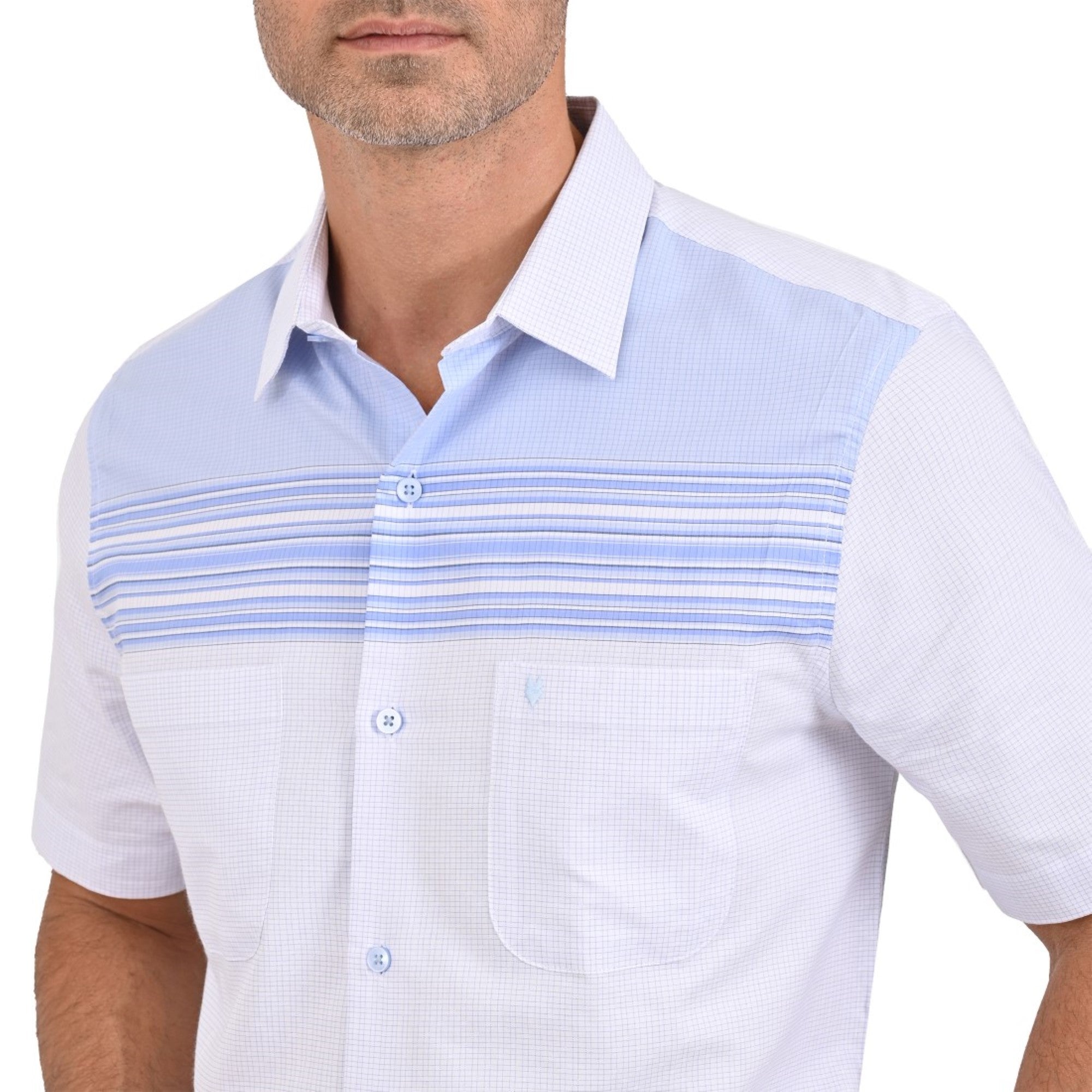 Chazarilla Yale Manga Corta Regular Fit 3672  Azul