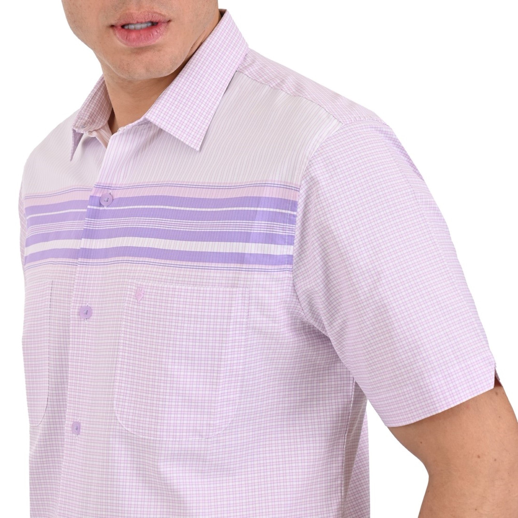 Chazarilla Yale Manga Corta Regular Fit 3677  Lila