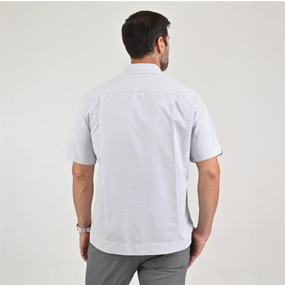 Camisa chazarilla Yale Regular Fit Manga corta 7280 Gris Perla