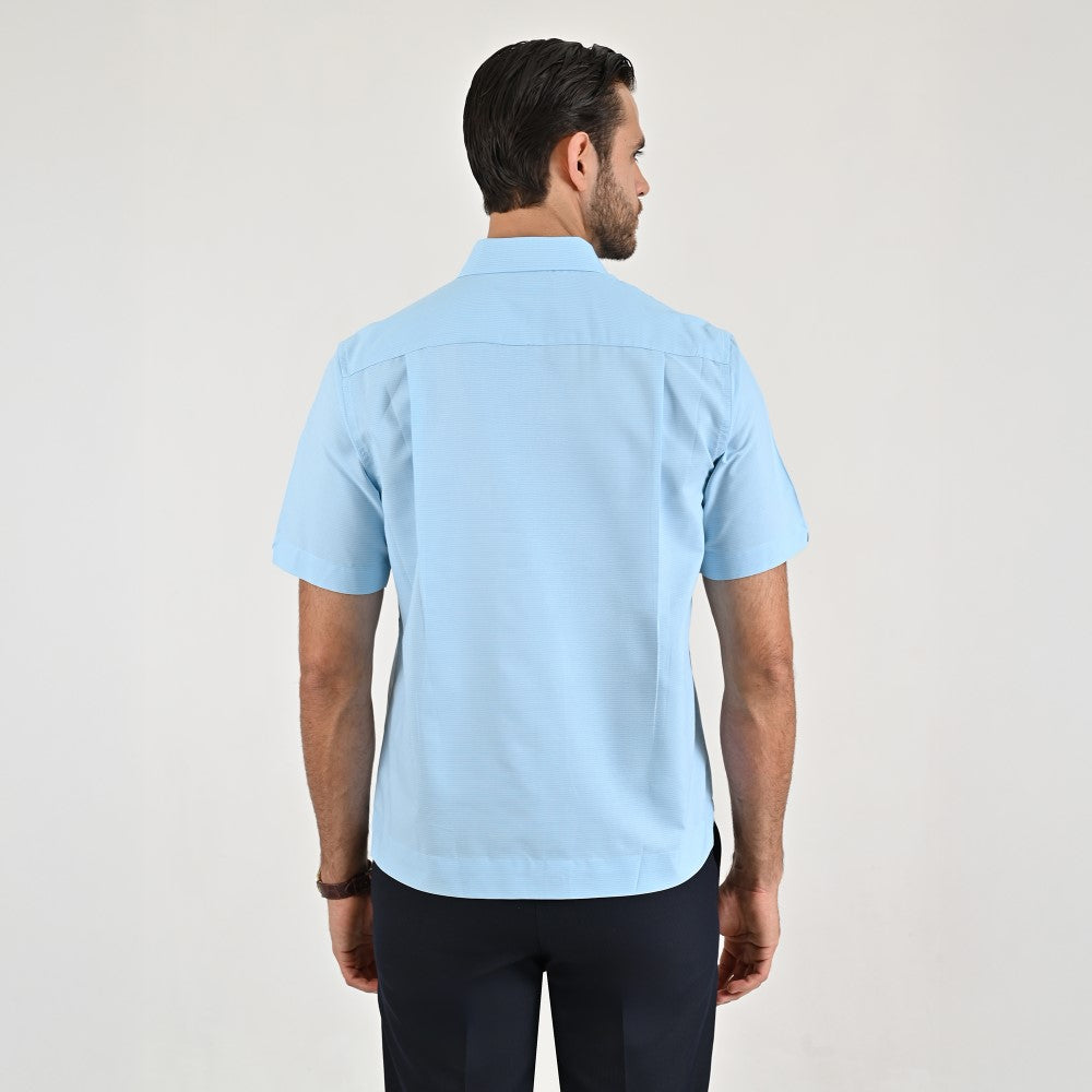 Camisa chazarilla Yale Regular Fit Manga corta 7281 Azul Cielo