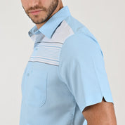 Camisa chazarilla Yale Regular Fit Manga corta 7281 Azul Cielo