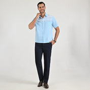 Camisa chazarilla Yale Regular Fit Manga corta 7281 Azul Cielo