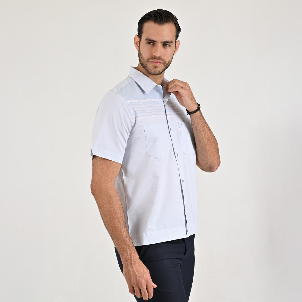 Camisa chazarilla Yale Regular Fit Manga corta 7284 Gris Medio