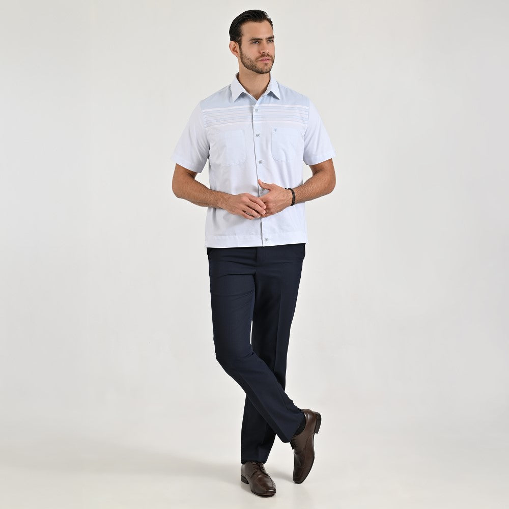 Camisa chazarilla Yale Regular Fit Manga corta 7284 Gris Medio