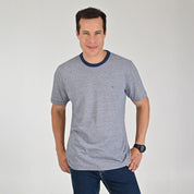 Playera Cuello Redondo Para Caballero Manga Corta Regular Fit 0873 Azul Marino