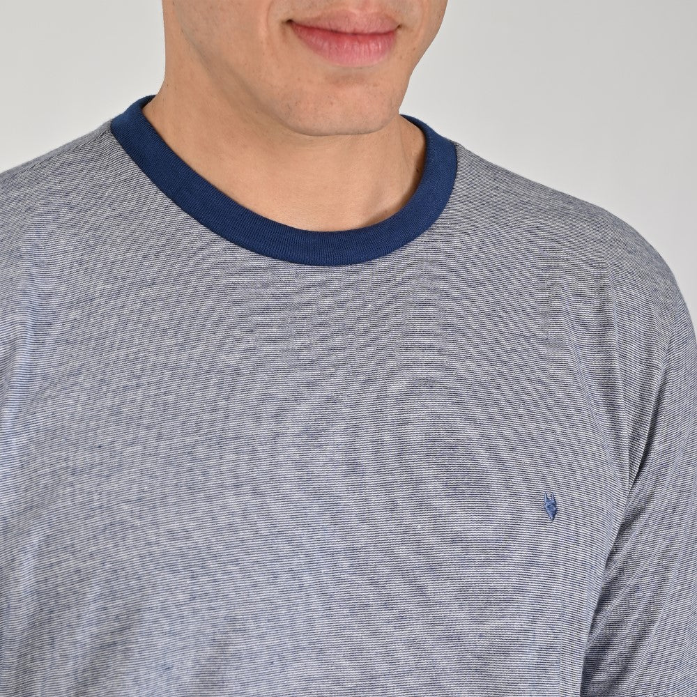 Playera Cuello Redondo Para Caballero Manga Corta Regular Fit 0873 Azul Marino