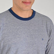 Playera Cuello Redondo Para Caballero Manga Corta Regular Fit 0873 Azul Marino