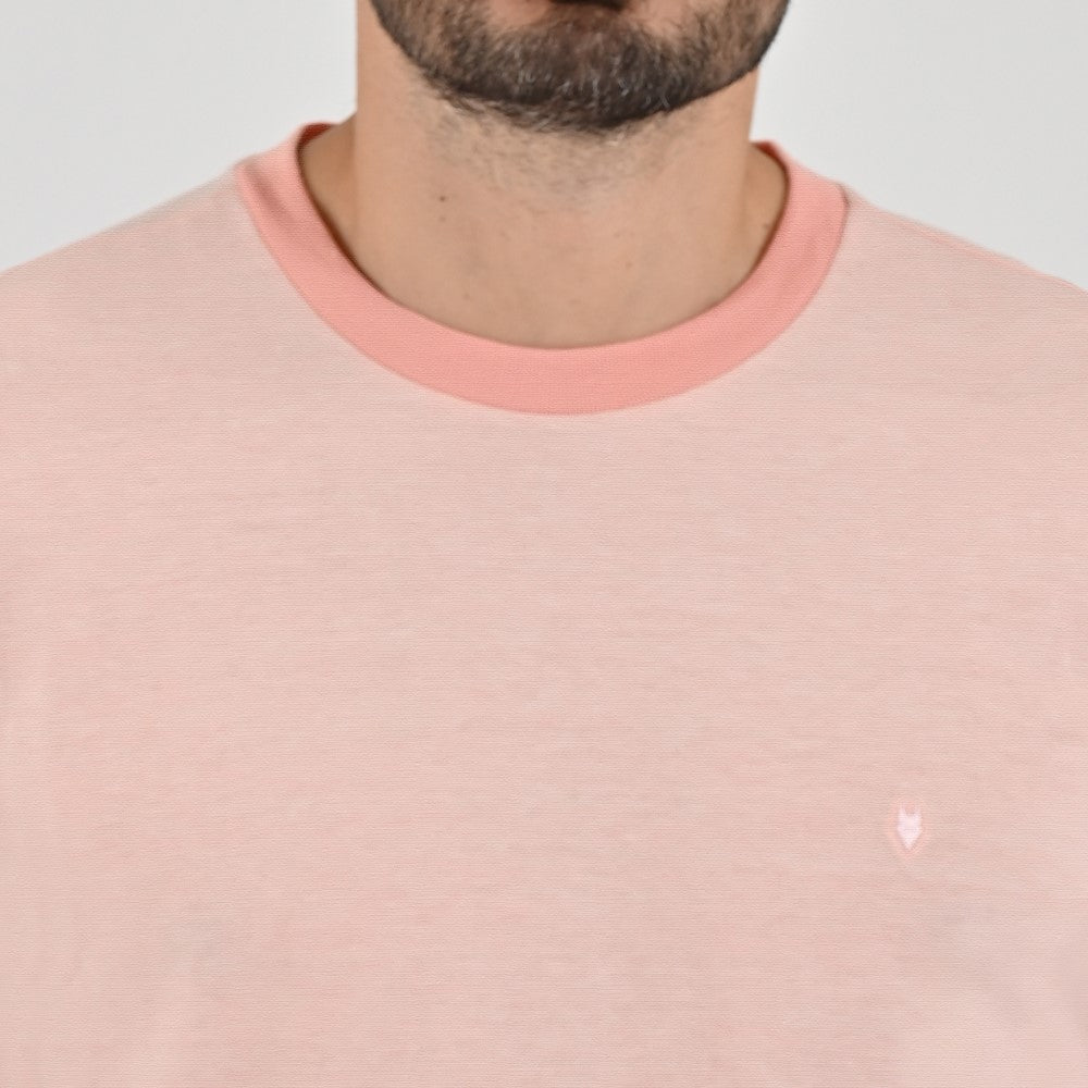 Playera Cuello Redondo Para Caballero Manga Corta Regular Fit 0873 Rosa
