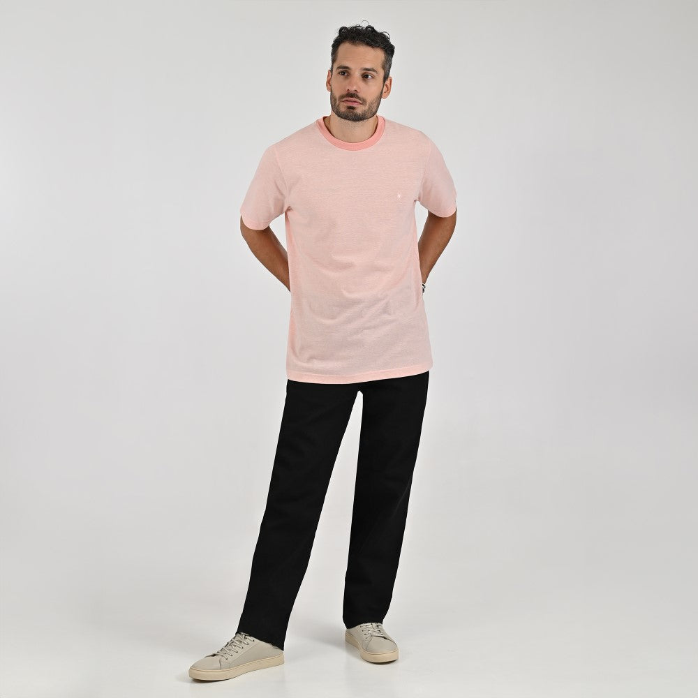 Playera Cuello Redondo Para Caballero Manga Corta Regular Fit 0873 Rosa