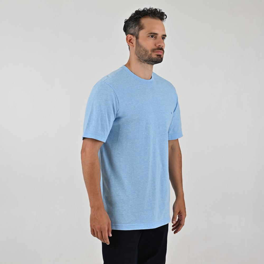 Playera Cuello Redondo Para Caballero Manga Corta Regular Fit 0877 Azul