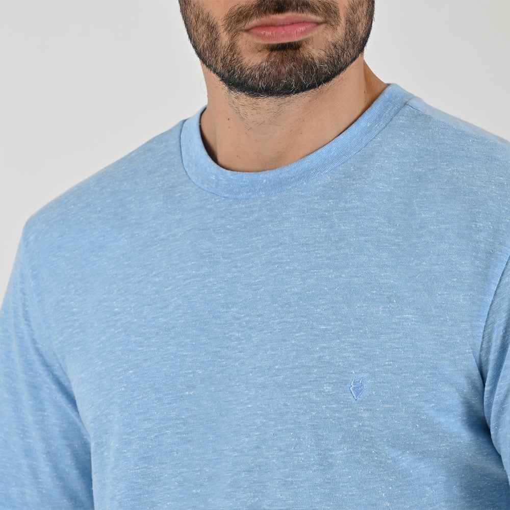 Playera Cuello Redondo Para Caballero Manga Corta Regular Fit 0877 Azul