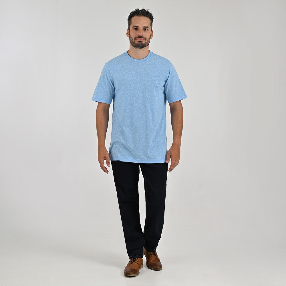 Playera Cuello Redondo Para Caballero Manga Corta Regular Fit 0877 Azul