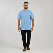 Playera Cuello Redondo Para Caballero Manga Corta Regular Fit 0877 Azul