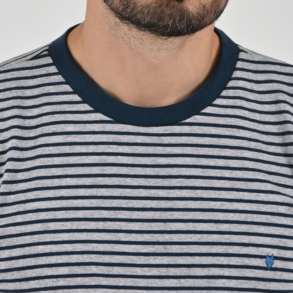 Playera Cuello Redondo Para Caballero Manga Corta Regular Fit 6934 Azul Plumbago