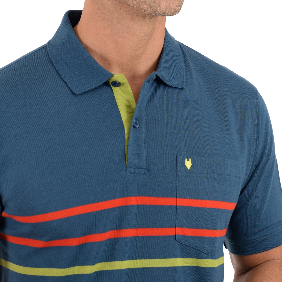 Playera tipo polo Yale Manga Corta Regular Fit 7216 Azul Marino
