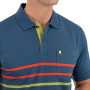 Playera tipo polo Yale Manga Corta Regular Fit 7216 Azul Marino