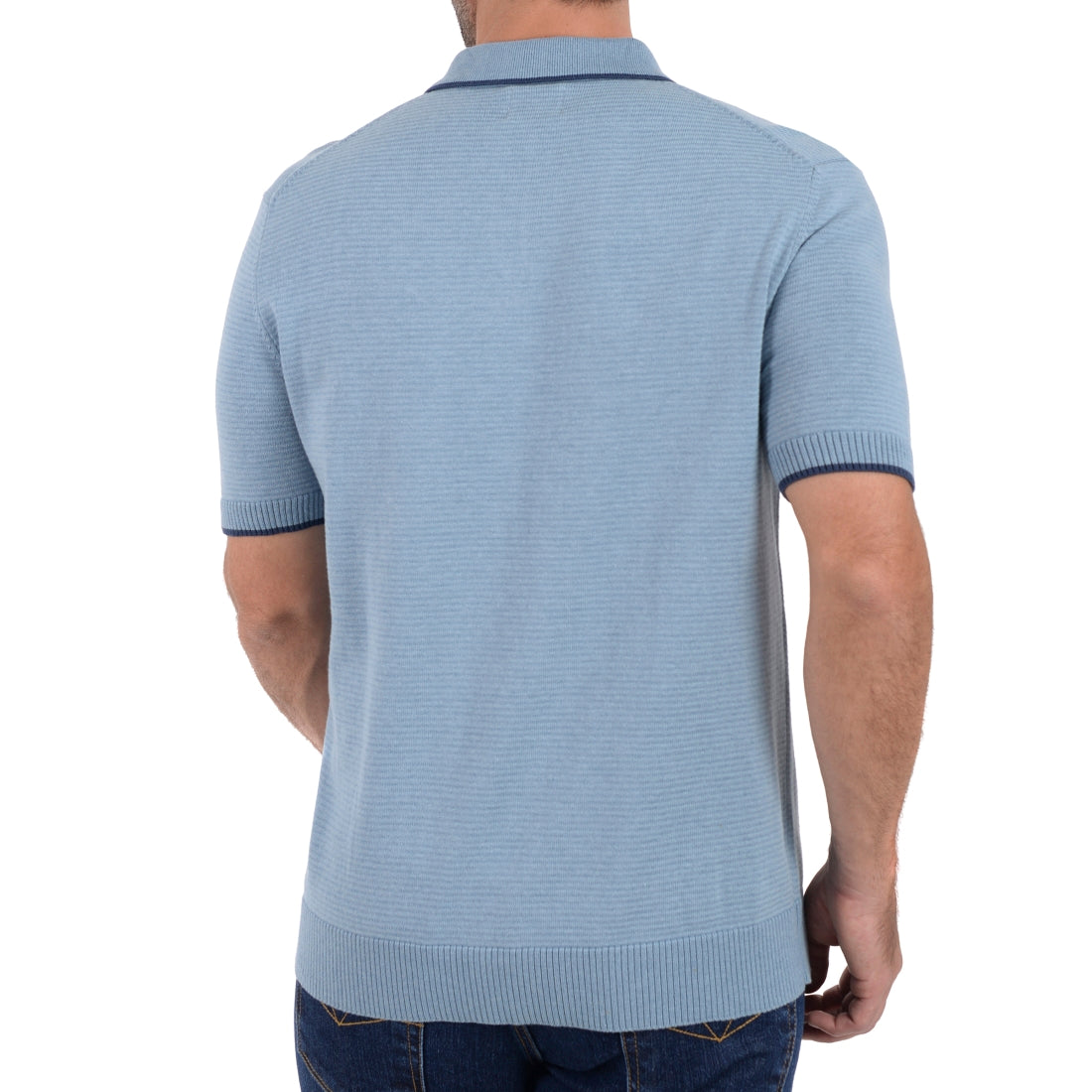 Playera tipo polo Yale Manga Corta Regular Fit 7216 Azul