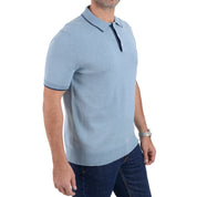 Playera tipo polo Yale Manga Corta Regular Fit 7216 Azul