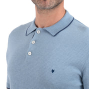 Playera tipo polo Yale Manga Corta Regular Fit 7216 Azul