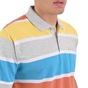 Playera Tipo Polo Yale Manga Corta Regular Fit Rayas 7240
