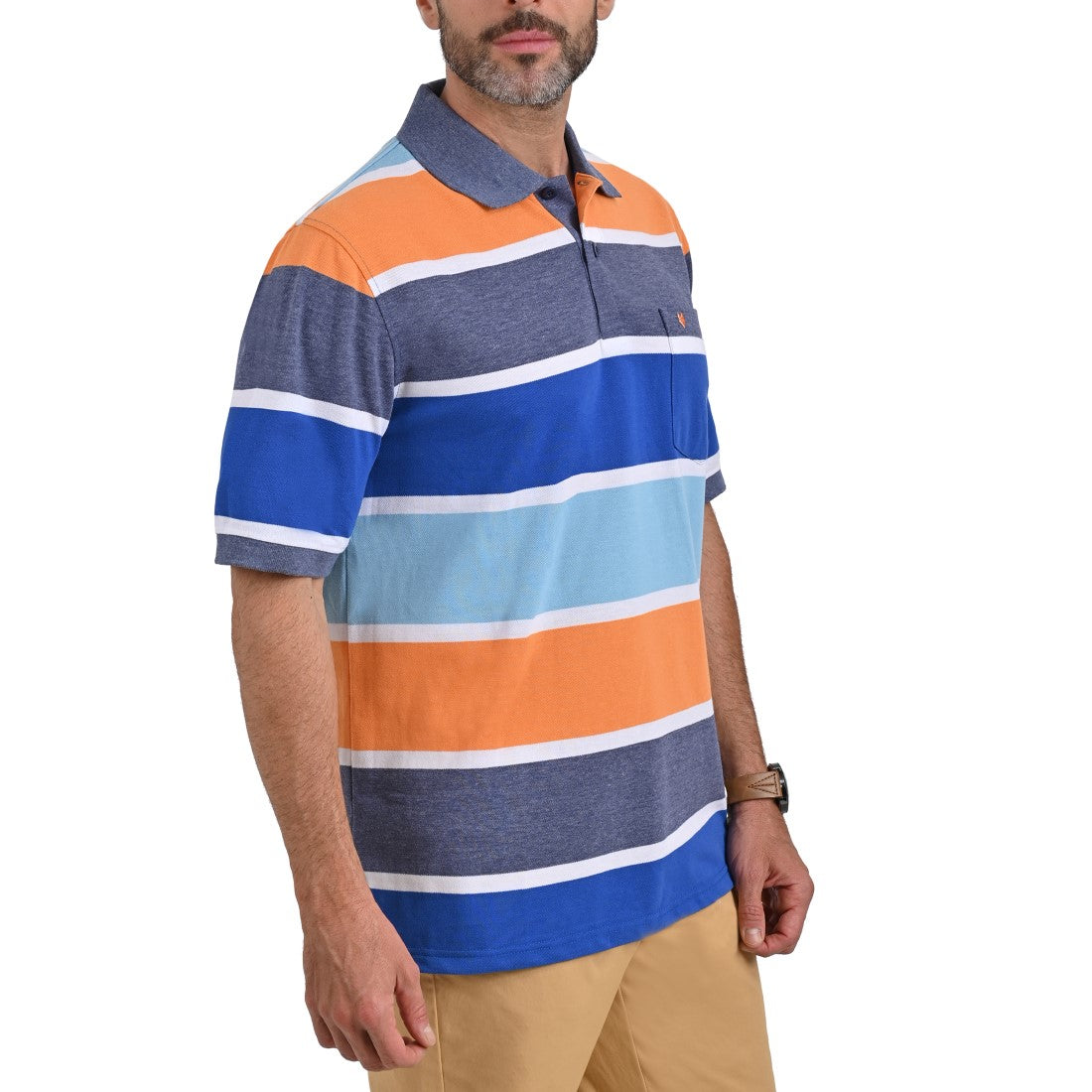 Playera Tipo Polo Yale Manga Corta Regular Fit Rayas 7240