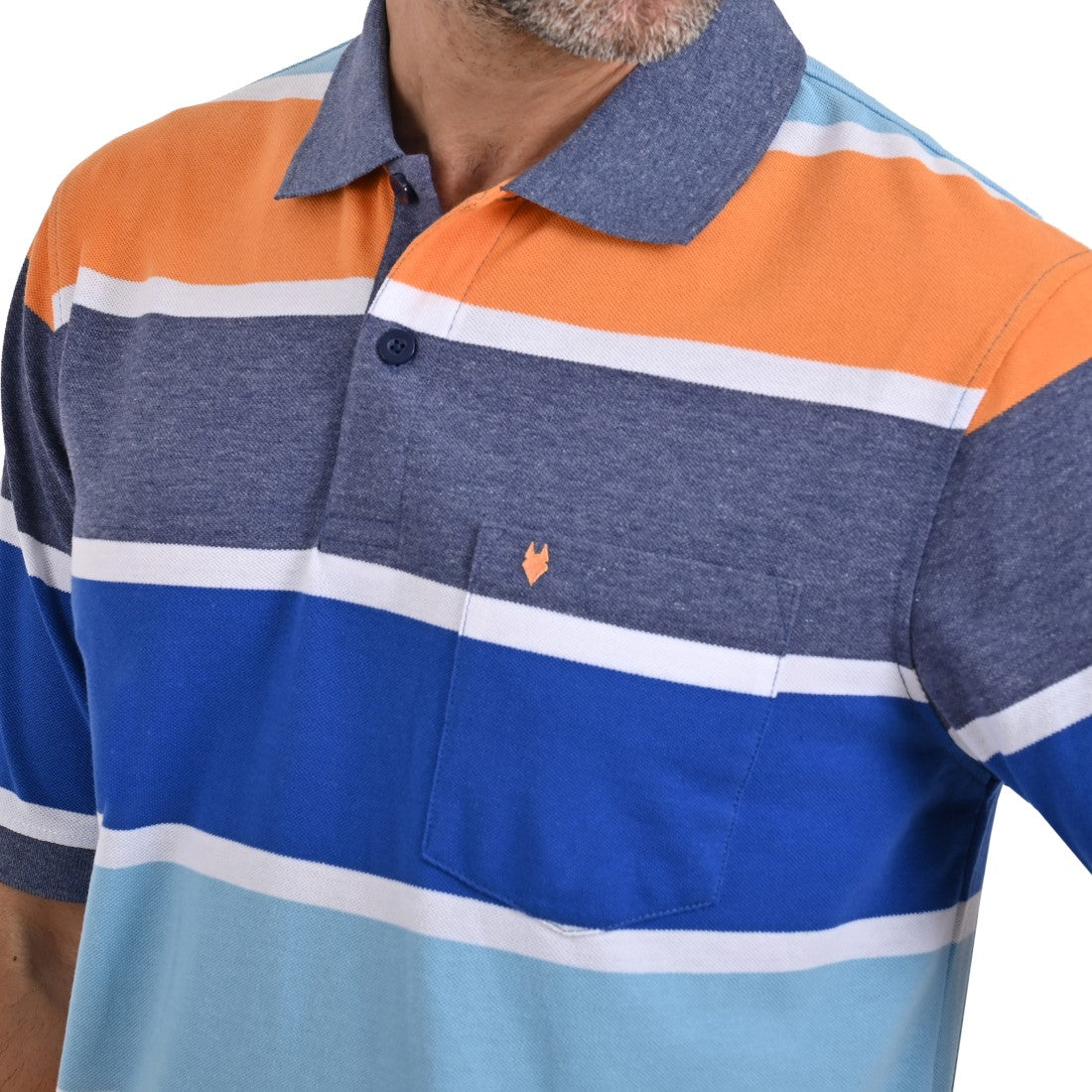 Playera Tipo Polo Yale Manga Corta Regular Fit Rayas 7240