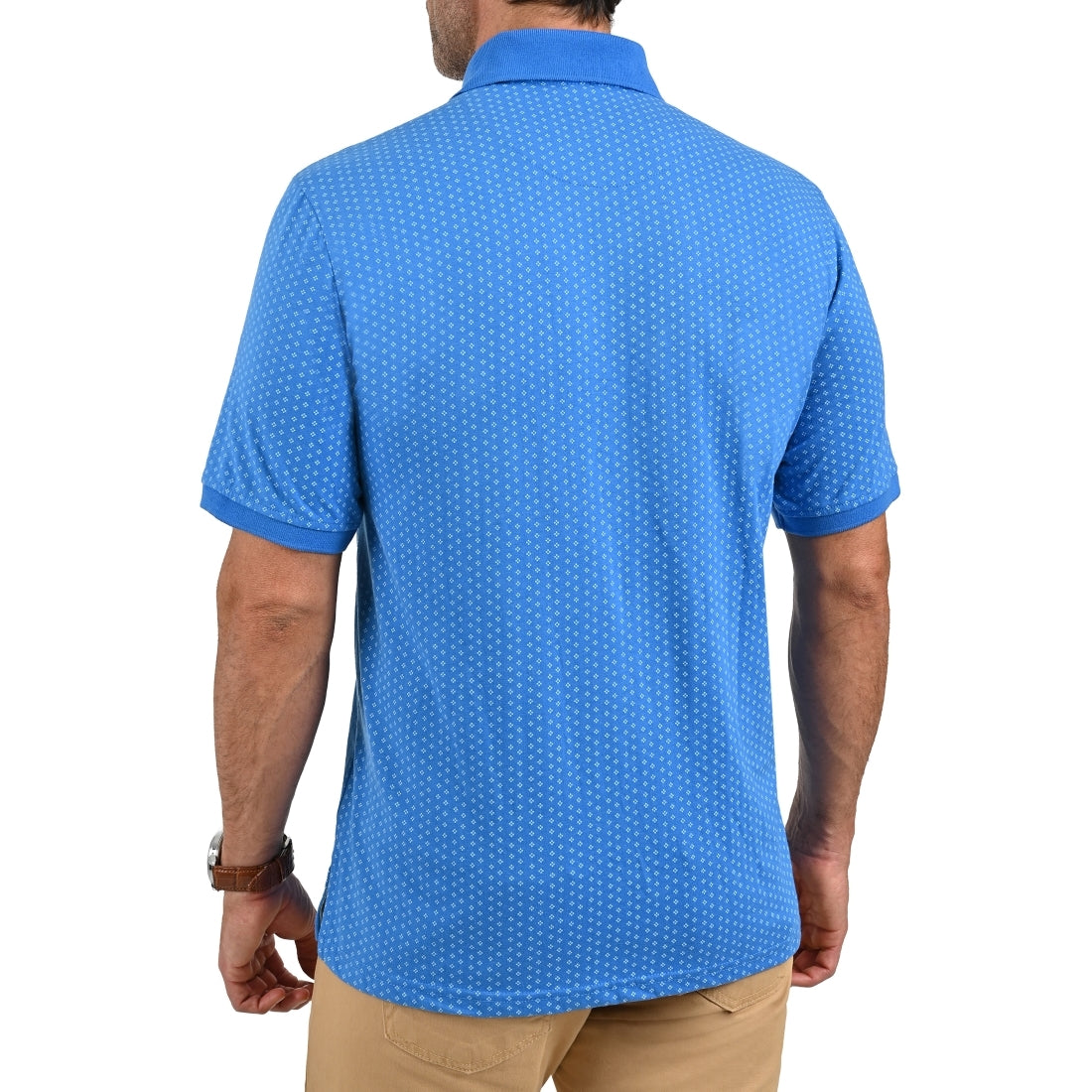 Playera Tipo Polo Yale Manga Corta Regular Fit Rayas 7253 Azul Medio