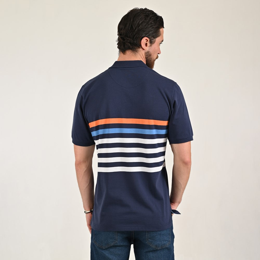 Playera Yale Regular Fit Tipo polo 7552 Azul marino