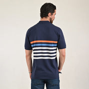 Playera Yale Regular Fit Tipo polo 7552 Azul marino