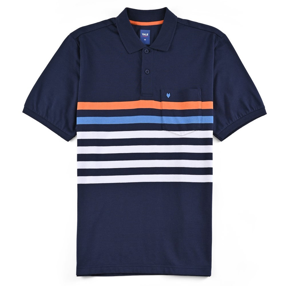 Playera Yale Regular Fit Tipo polo 7552 Azul marino