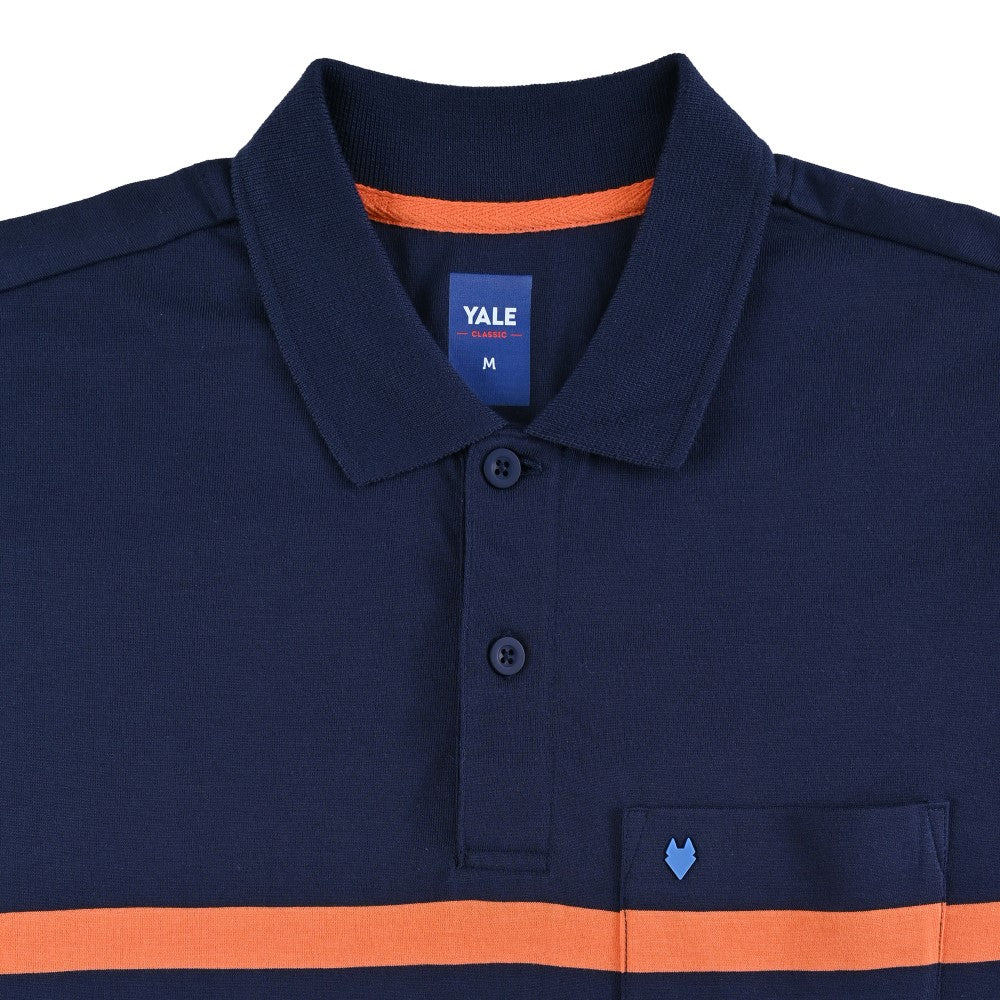 Playera Yale Regular Fit Tipo polo 7552 Azul marino