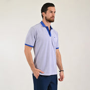Playera Yale Regular Fit Tipo polo 7554 Azul Rey