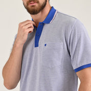 Playera Yale Regular Fit Tipo polo 7554 Azul Rey
