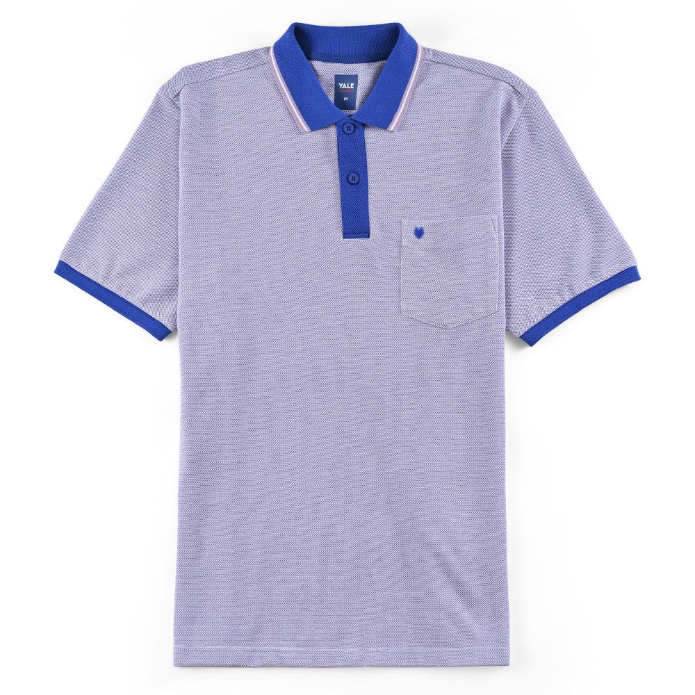 Playera Yale Regular Fit Tipo polo 7554 Azul Rey