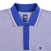 Playera Yale Regular Fit Tipo polo 7554 Azul Rey