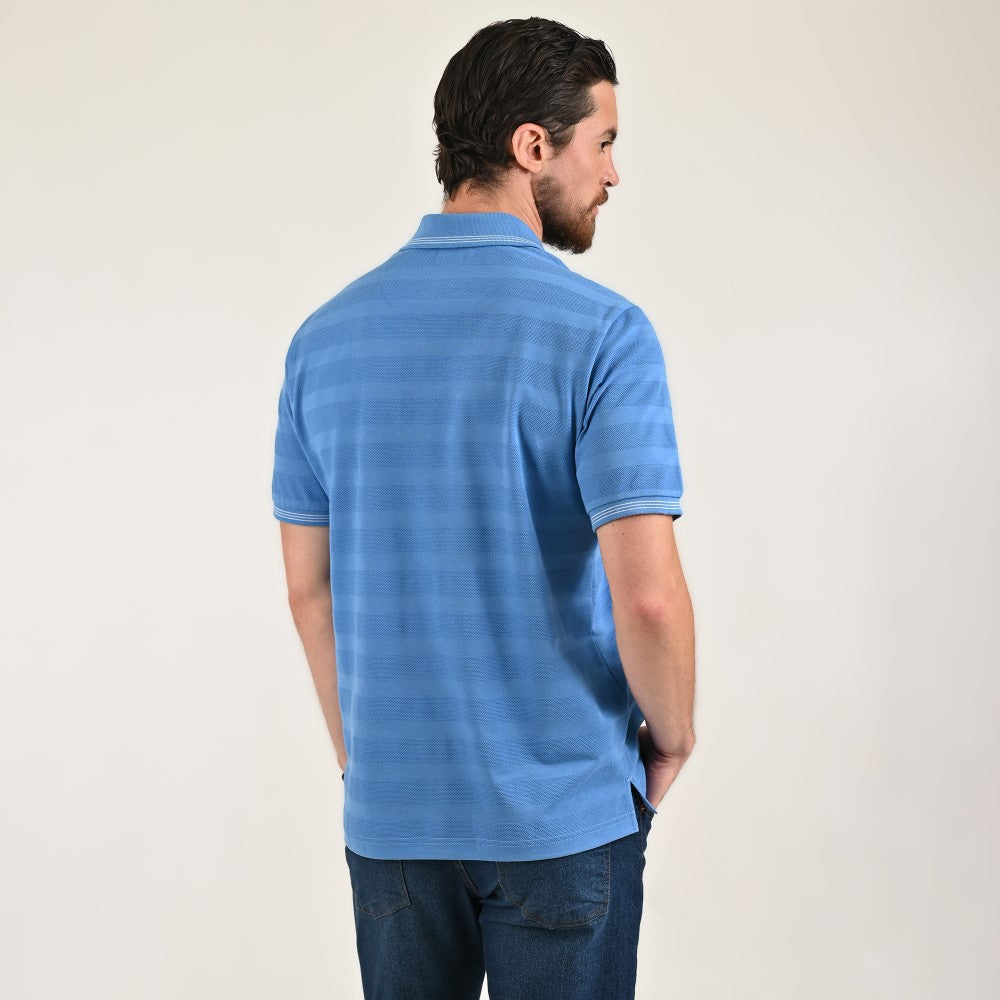 Playera Yale Regular Fit Tipo polo 7555 Azul