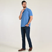 Playera Yale Regular Fit Tipo polo 7555 Azul