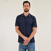Playera Yale Regular Fit Tipo polo 7555 Azul marino