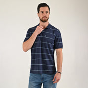 Playera Yale Regular Fit Tipo polo 7556 Azul marino