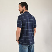 Playera Yale Regular Fit Tipo polo 7556 Azul marino