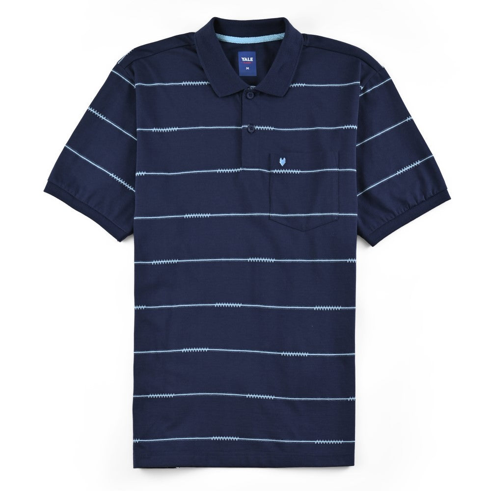 Playera Yale Regular Fit Tipo polo 7556 Azul marino